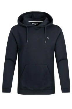 Weird Fish Sweatshirts & Hoodies|Hugo Eco Branded Popover Hoodie Navy