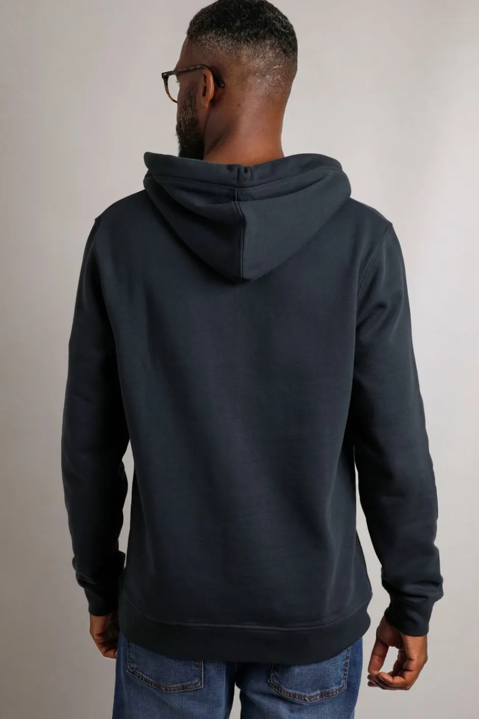 Weird Fish Sweatshirts & Hoodies|Hugo Eco Branded Popover Hoodie Navy