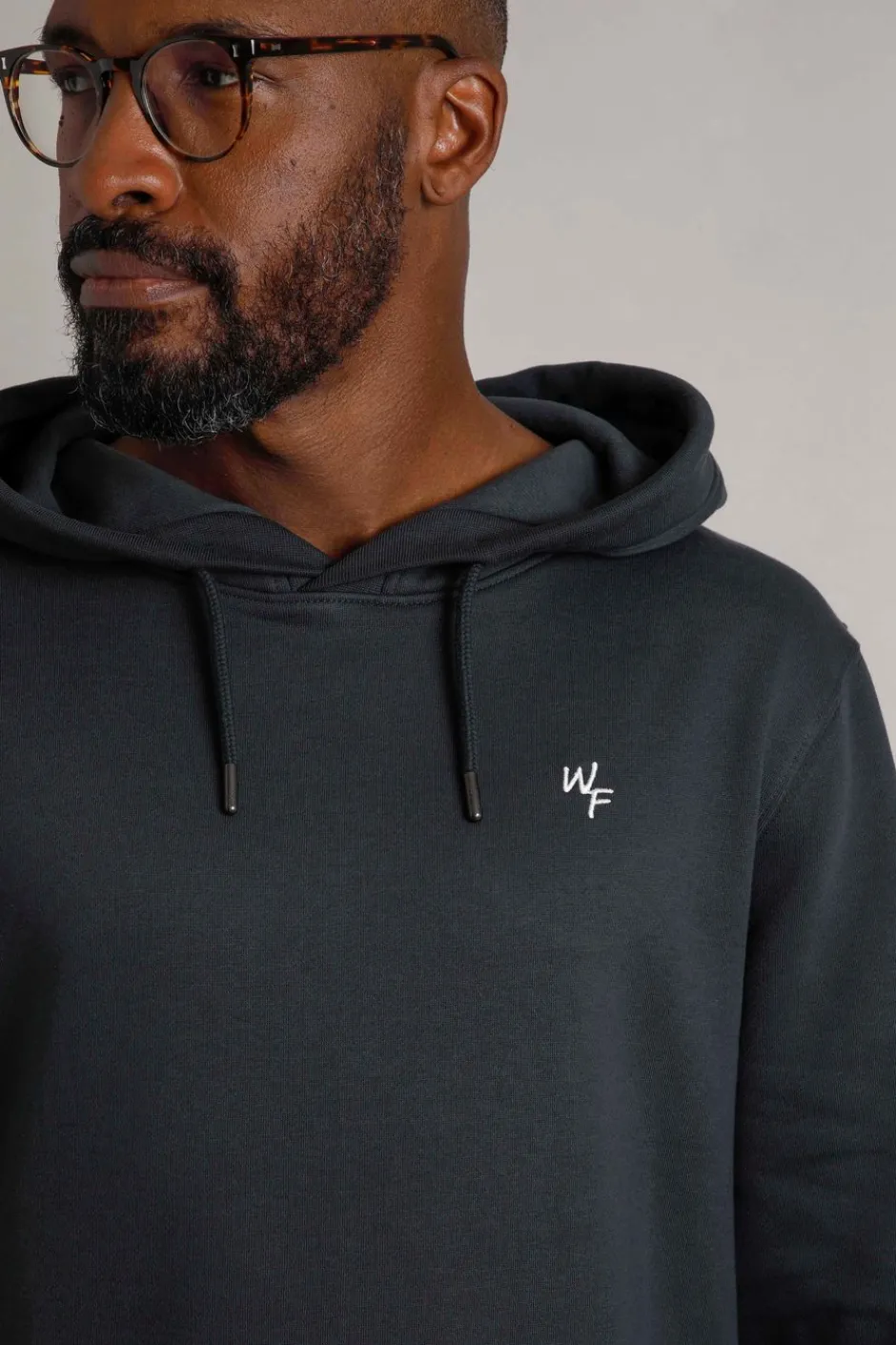 Weird Fish Sweatshirts & Hoodies|Hugo Eco Branded Popover Hoodie Navy