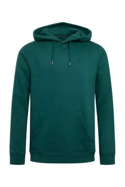 Weird Fish Sweatshirts & Hoodies|Hugo Eco Branded Popover Hoodie Forest Green