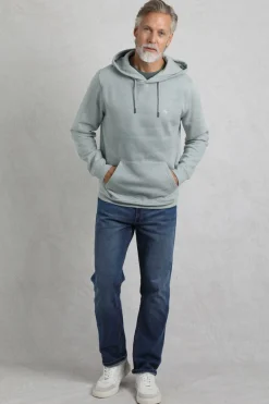 Weird Fish Sweatshirts & Hoodies|Hugo Eco Branded Popover Hoodie Grey Marl