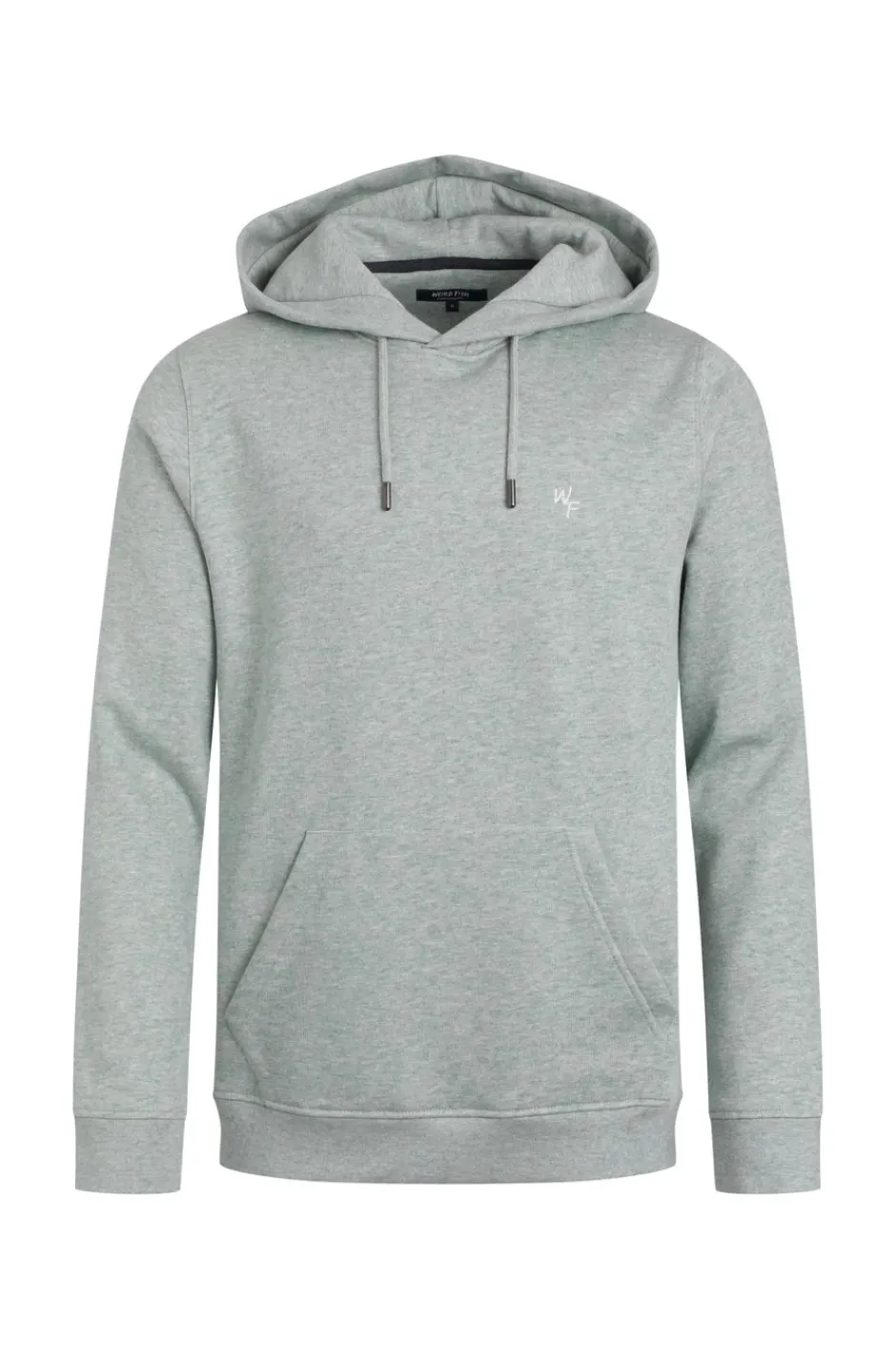 Weird Fish Sweatshirts & Hoodies|Hugo Eco Branded Popover Hoodie Grey Marl
