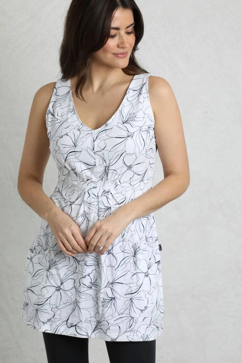 Weird Fish Tunics|Tops & T-Shirts|Indus Printed Jersey Tunic Light Cream
