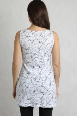 Weird Fish Tunics|Tops & T-Shirts|Indus Printed Jersey Tunic Light Cream