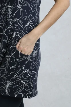 Weird Fish Tunics|Tops & T-Shirts|Indus Printed Jersey Tunic Dark Navy
