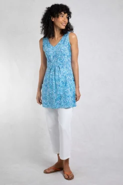 Weird Fish Tunics|Tops & T-Shirts|Indus Printed Jersey Tunic Azure