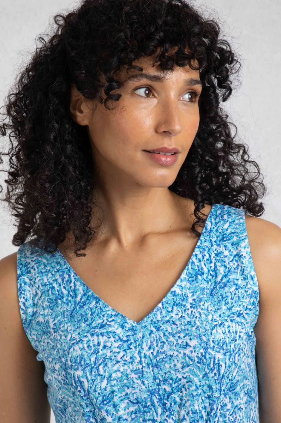 Weird Fish Tunics|Tops & T-Shirts|Indus Printed Jersey Tunic Azure