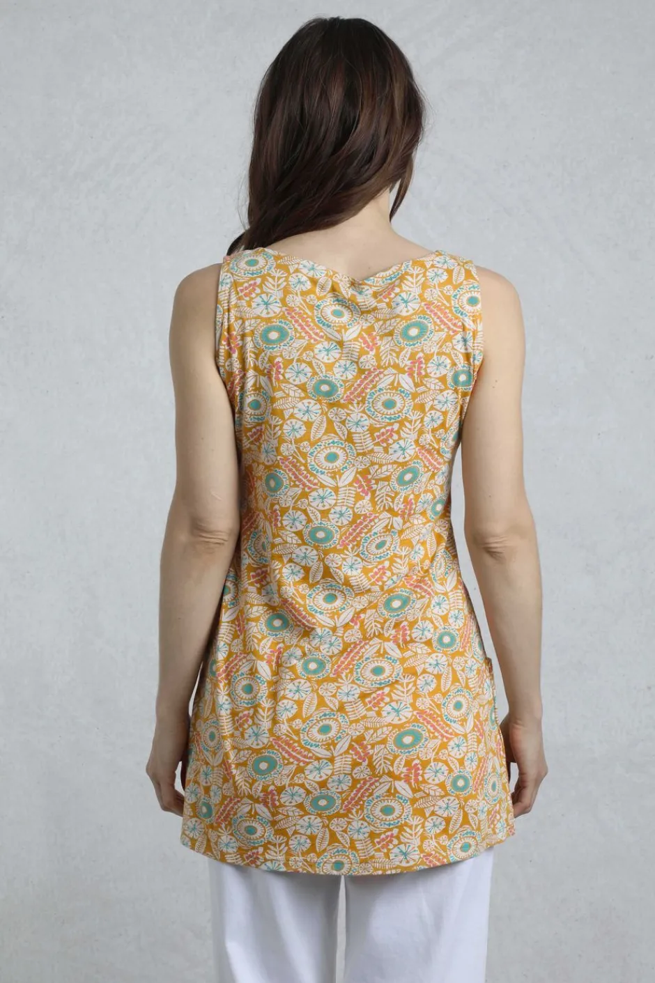 Weird Fish Tunics|Tops & T-Shirts|Indus Printed Jersey Tunic Deep Amber