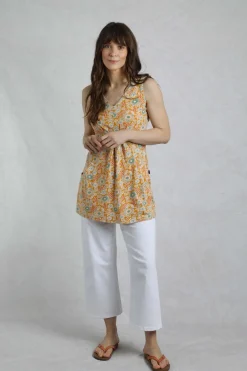 Weird Fish Tunics|Tops & T-Shirts|Indus Printed Jersey Tunic Deep Amber