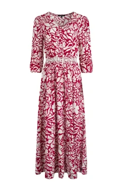 Weird Fish Dresses|Isha LivaEco™ Printed Viscose Dress Antique Cherry