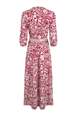 Weird Fish Dresses|Isha LivaEco™ Printed Viscose Dress Antique Cherry