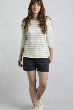 Weird Fish Tunics|Tops & T-Shirts|Ives Loopback Stripe Tunic Top Mint