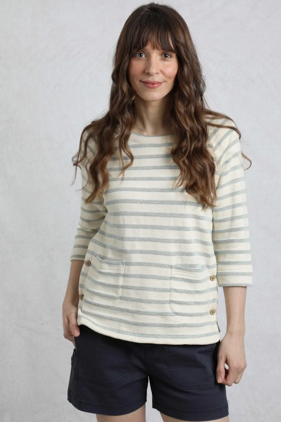 Weird Fish Tunics|Tops & T-Shirts|Ives Loopback Stripe Tunic Top Mint