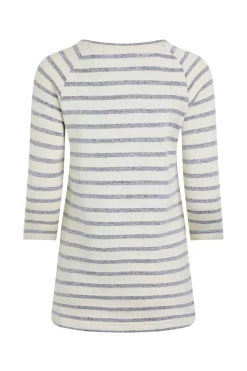 Weird Fish Tunics|Tops & T-Shirts|Ives Loopback Stripe Tunic Top Navy