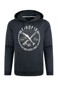 Weird Fish Sweatshirts & Hoodies|Jamie Branded Popover Sweatshirt Hoodie Navy