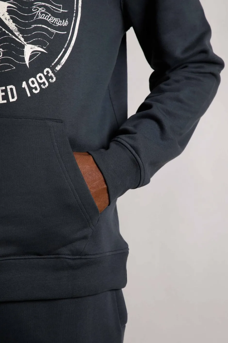 Weird Fish Sweatshirts & Hoodies|Jamie Branded Popover Sweatshirt Hoodie Navy