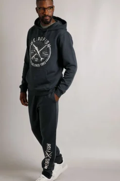Weird Fish Sweatshirts & Hoodies|Jamie Branded Popover Sweatshirt Hoodie Navy