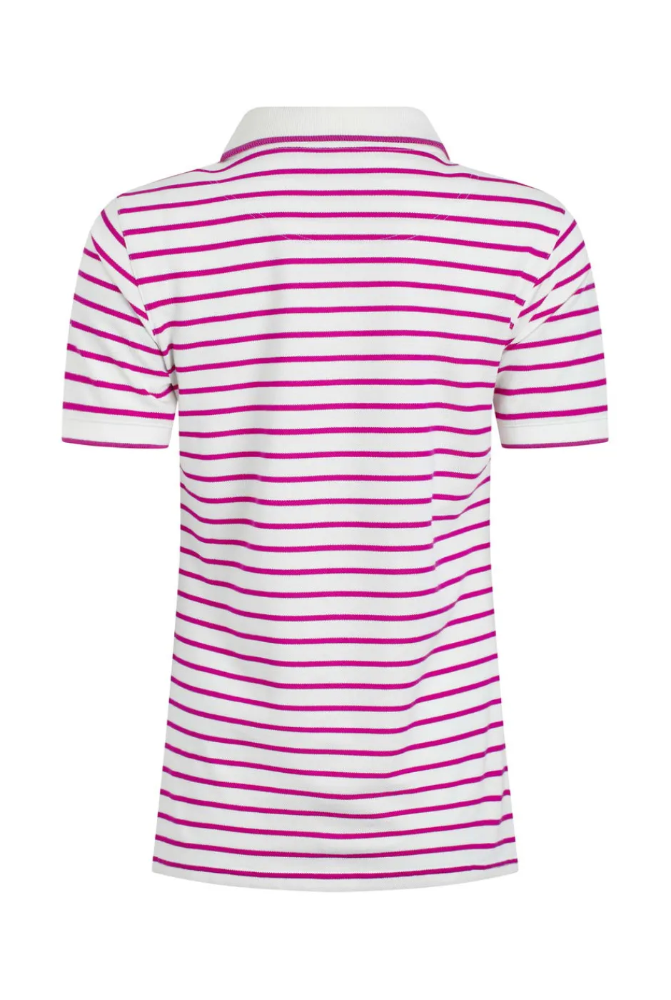Weird Fish Tunics|Tops & T-Shirts|Janely Organic Cotton Striped Pique Polo Dark Raspberry
