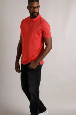 Weird Fish Polo & Rugby Shirts|Jeremy Button Down Jersey Polo Shirt Radical Red