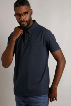 Weird Fish Polo & Rugby Shirts|Jeremy Button Down Jersey Polo Shirt Navy