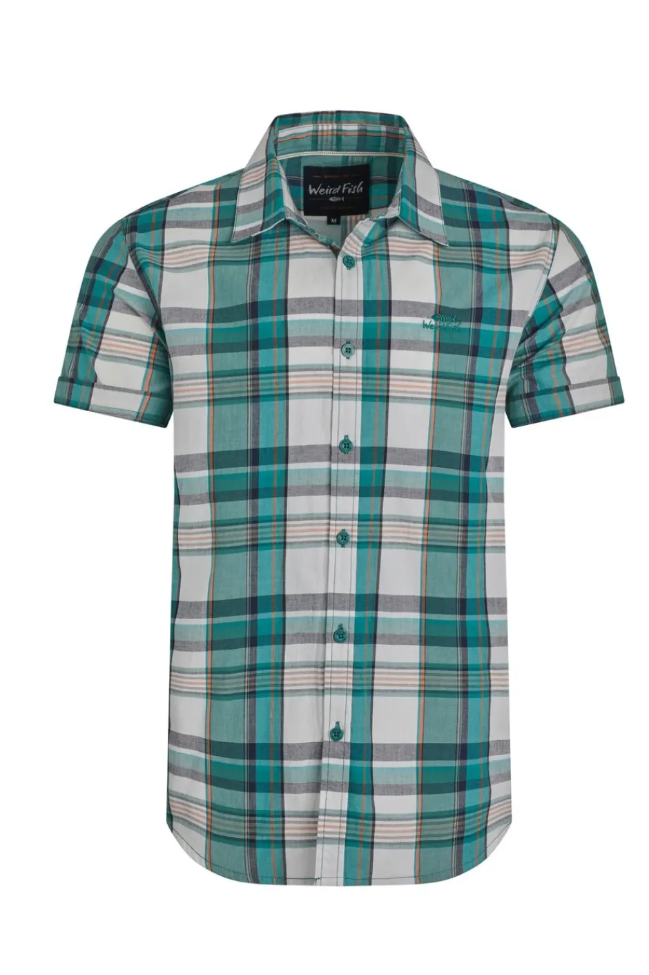 Weird Fish Shirts|Judd Organic Cotton Short Sleeve Check Shirt White