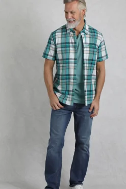 Weird Fish Shirts|Judd Organic Cotton Short Sleeve Check Shirt White