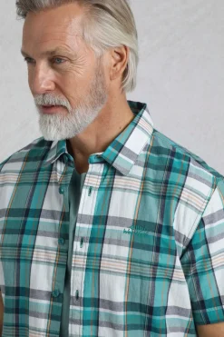 Weird Fish Shirts|Judd Organic Cotton Short Sleeve Check Shirt White