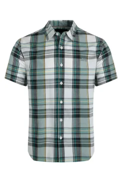 Weird Fish Shirts|Judd Organic Cotton Short Sleeve Check Shirt Dusty White