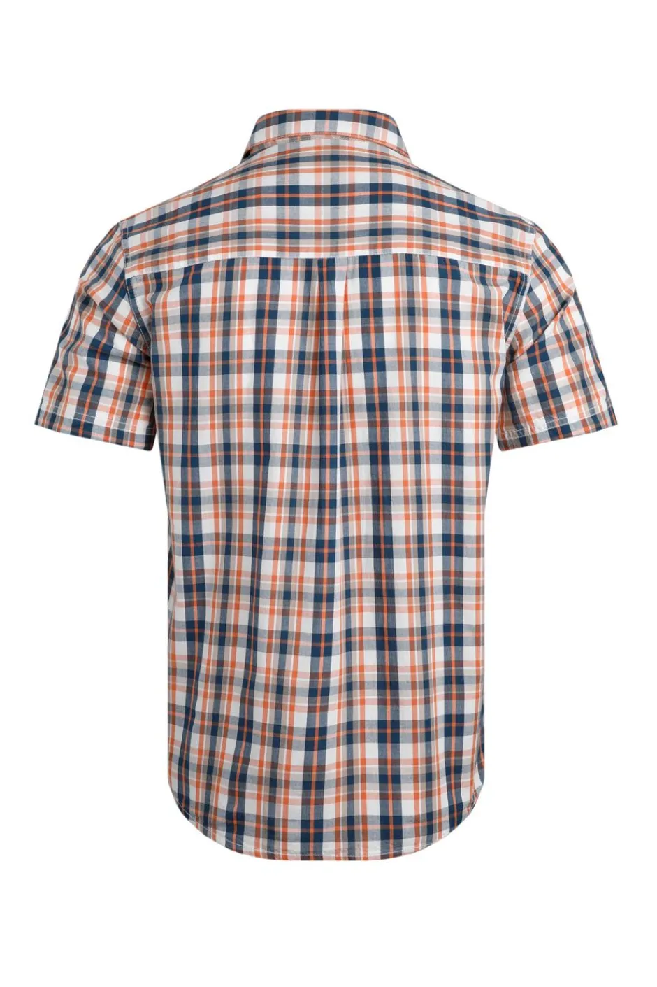 Weird Fish Shirts|Judd Organic Cotton Short Sleeve Check Shirt Mango