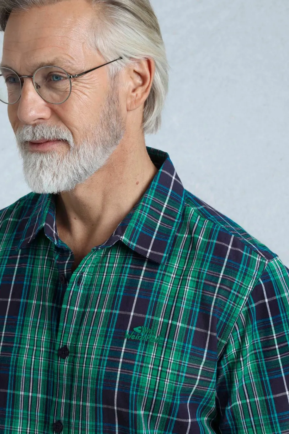Weird Fish Shirts|Judd Organic Cotton Short Sleeve Check Shirt Dark Blue