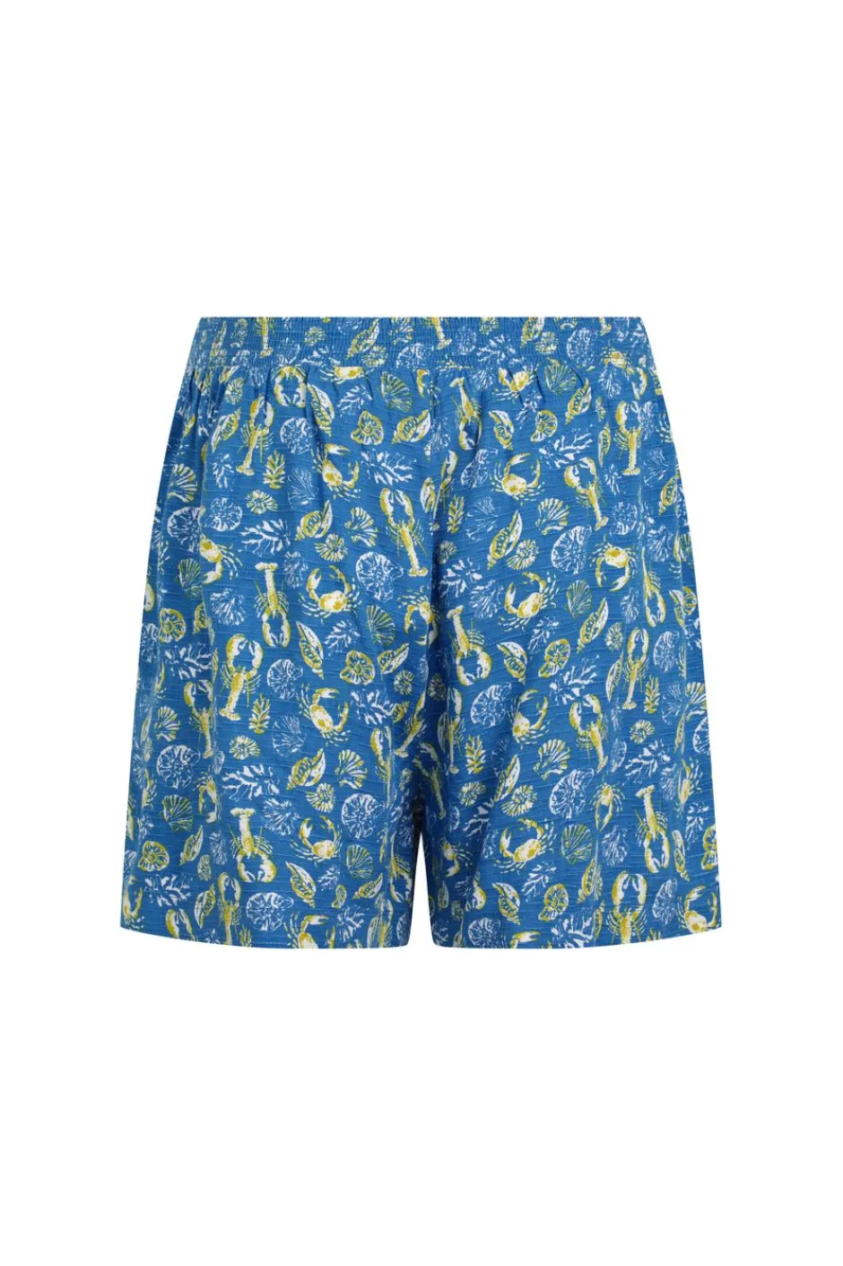 Weird Fish Shorts|Kanada EcoVero™ Printed Viscose Shorts Adriatic Blue