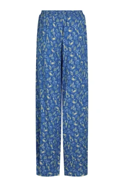 Weird Fish Leggings|Jumpsuits & Playsuits|Kannina EcoVero™ Printed Viscose Trousers Adriatic Blue