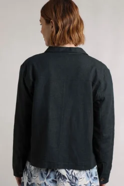 Weird Fish Coats, Jackets And Gilets|Linen|Karsten Relaxed Linen Jacket Navy