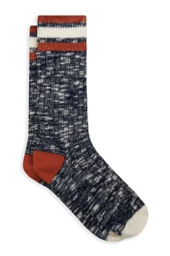 Weird Fish Socks & Underwear|Socks & Underwear|Karumba Striped Fleck Socks 2 Pack Nut