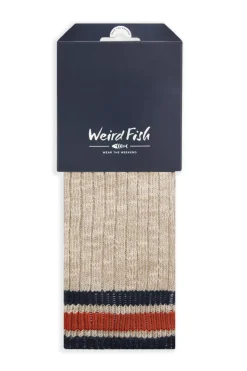 Weird Fish Socks & Underwear|Socks & Underwear|Karumba Striped Fleck Socks 2 Pack Nut