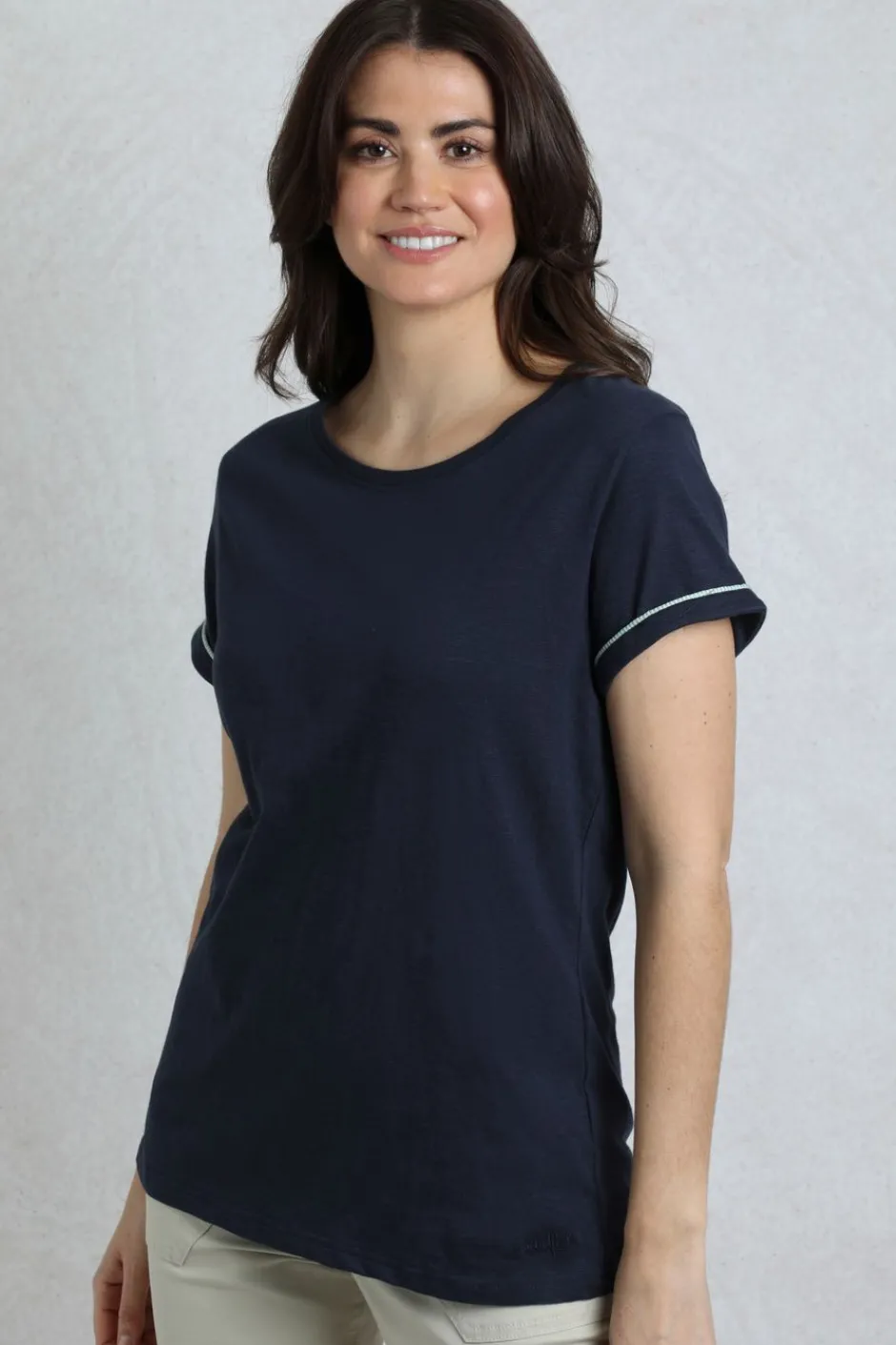 Weird Fish Tunics|Tops & T-Shirts|Kaya Organic Cotton Outfitter T-Shirt Navy