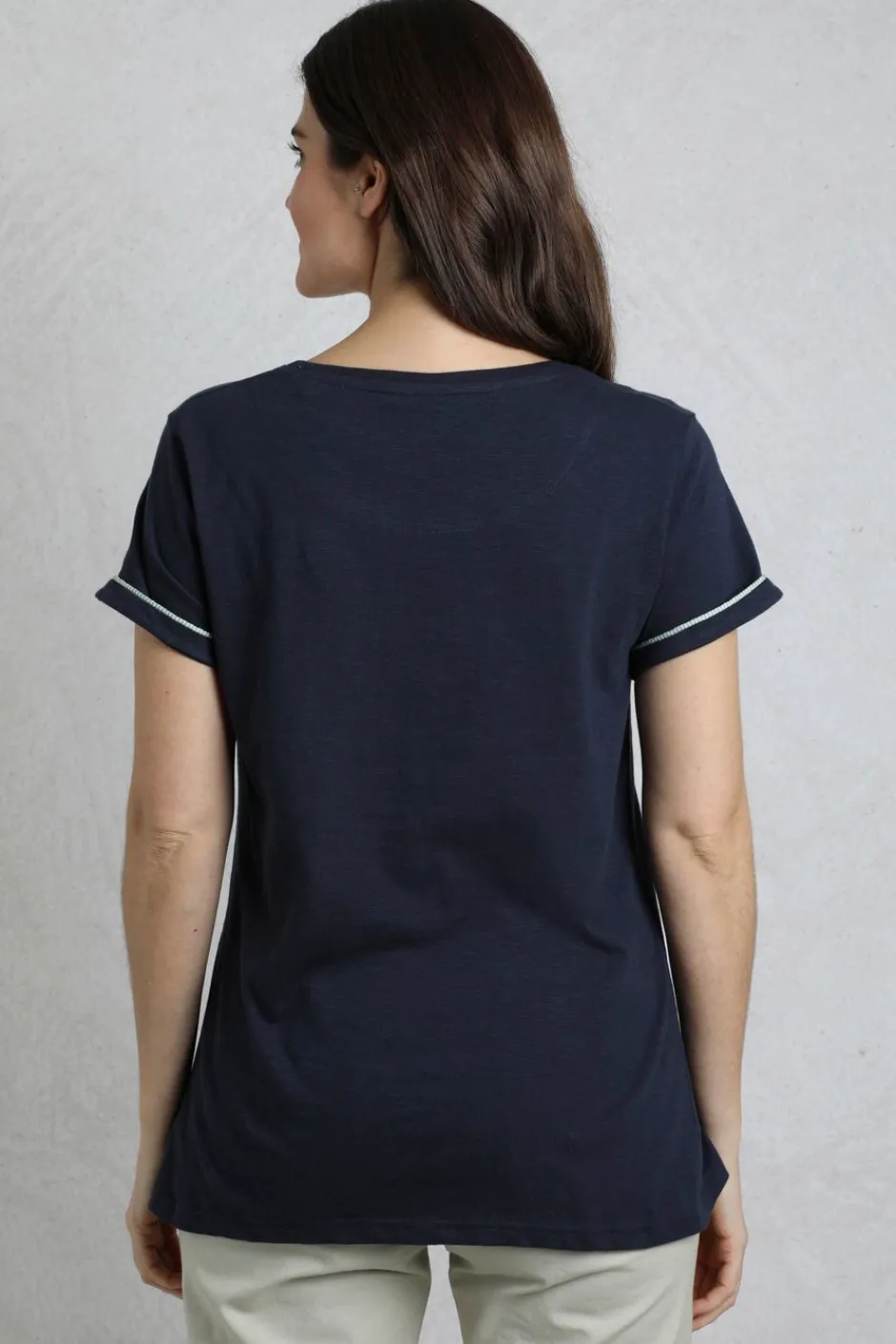 Weird Fish Tunics|Tops & T-Shirts|Kaya Organic Cotton Outfitter T-Shirt Navy