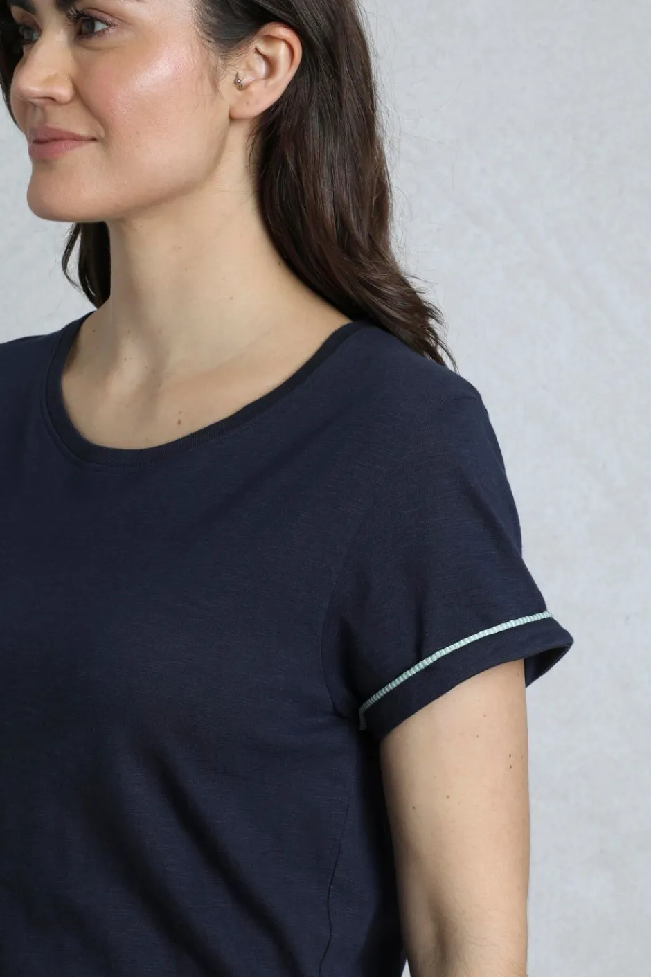 Weird Fish Tunics|Tops & T-Shirts|Kaya Organic Cotton Outfitter T-Shirt Navy