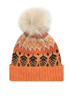 Weird Fish Socks & Tights|Socks & Tights|Keara Eco Fair Isle Bobble Hat Apricot