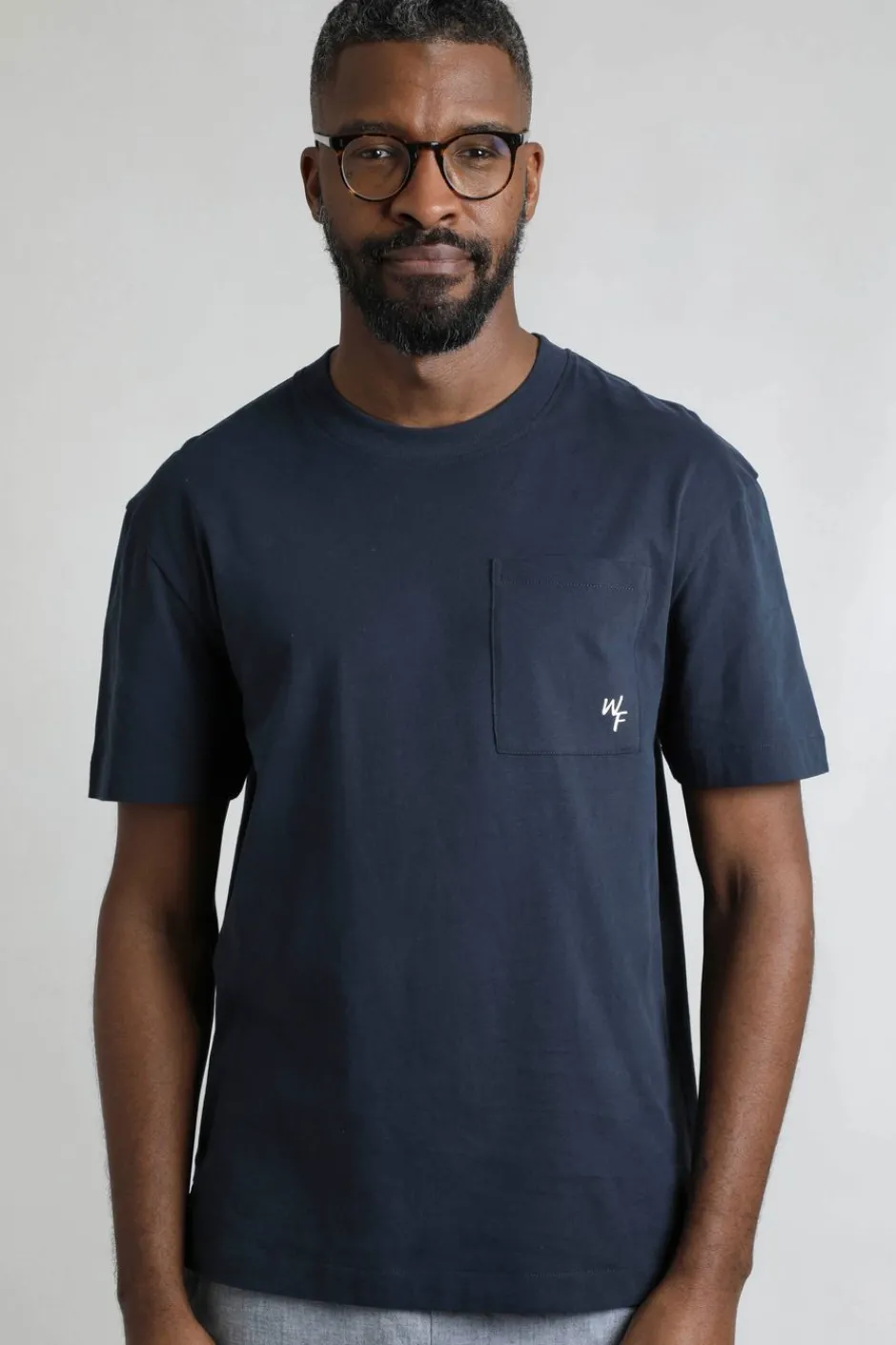 Weird Fish T-Shirts|Keaton Organic Cotton Super Soft Pocket T-Shirt Navy