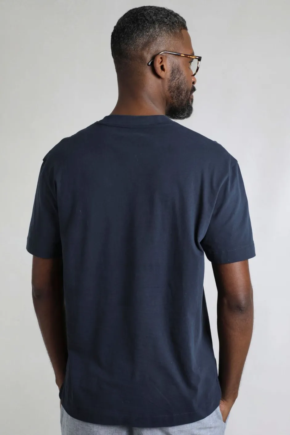 Weird Fish T-Shirts|Keaton Organic Cotton Super Soft Pocket T-Shirt Navy