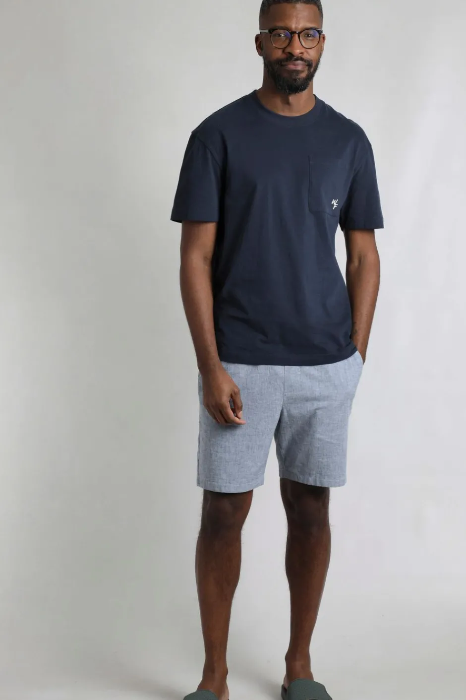 Weird Fish T-Shirts|Keaton Organic Cotton Super Soft Pocket T-Shirt Navy
