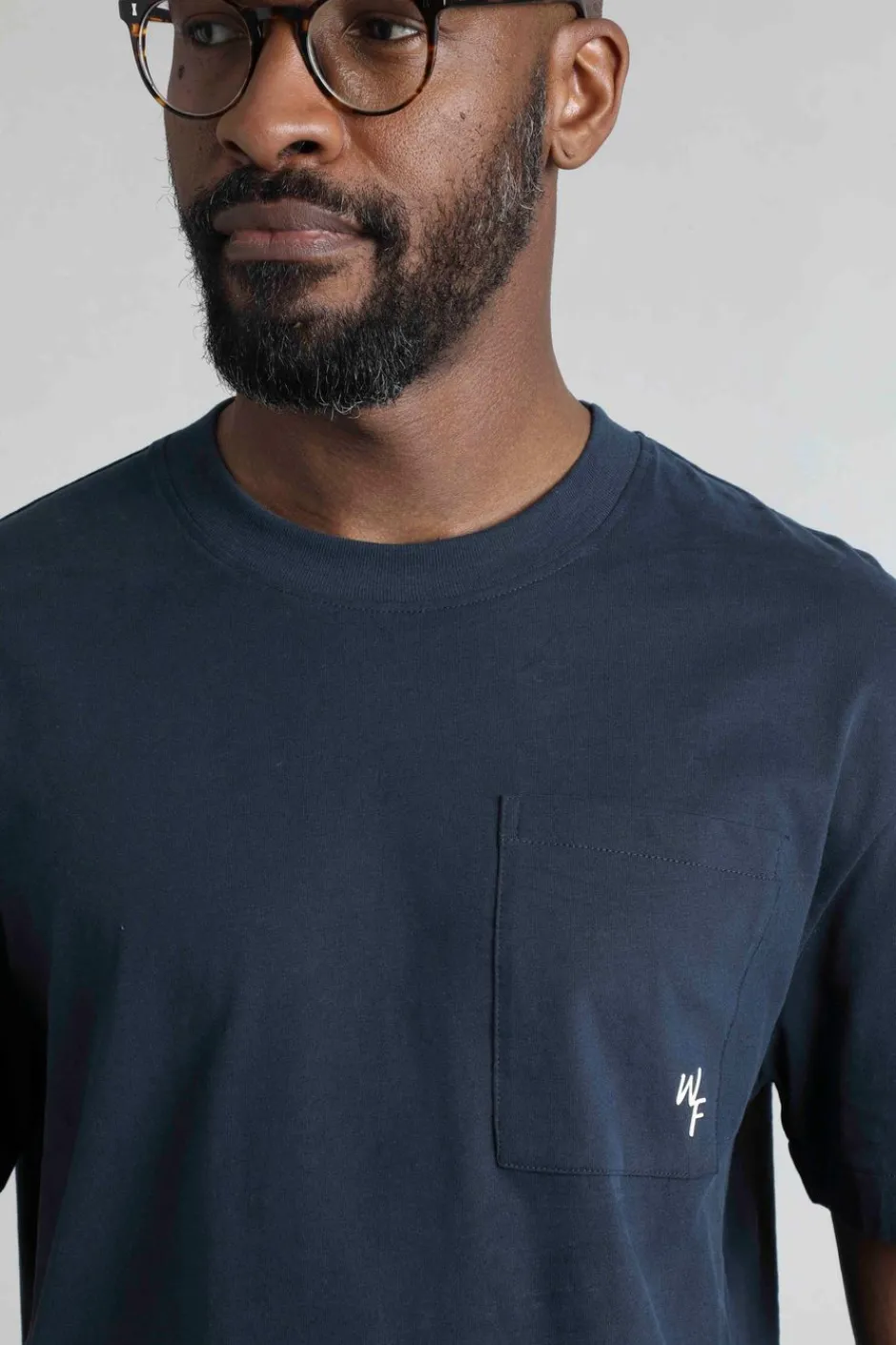 Weird Fish T-Shirts|Keaton Organic Cotton Super Soft Pocket T-Shirt Navy