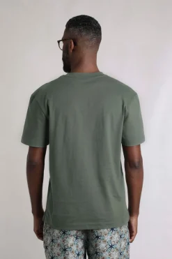 Weird Fish T-Shirts|Keaton Organic Cotton Super Soft Pocket T-Shirt Army Green