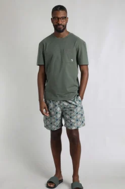 Weird Fish T-Shirts|Keaton Organic Cotton Super Soft Pocket T-Shirt Army Green