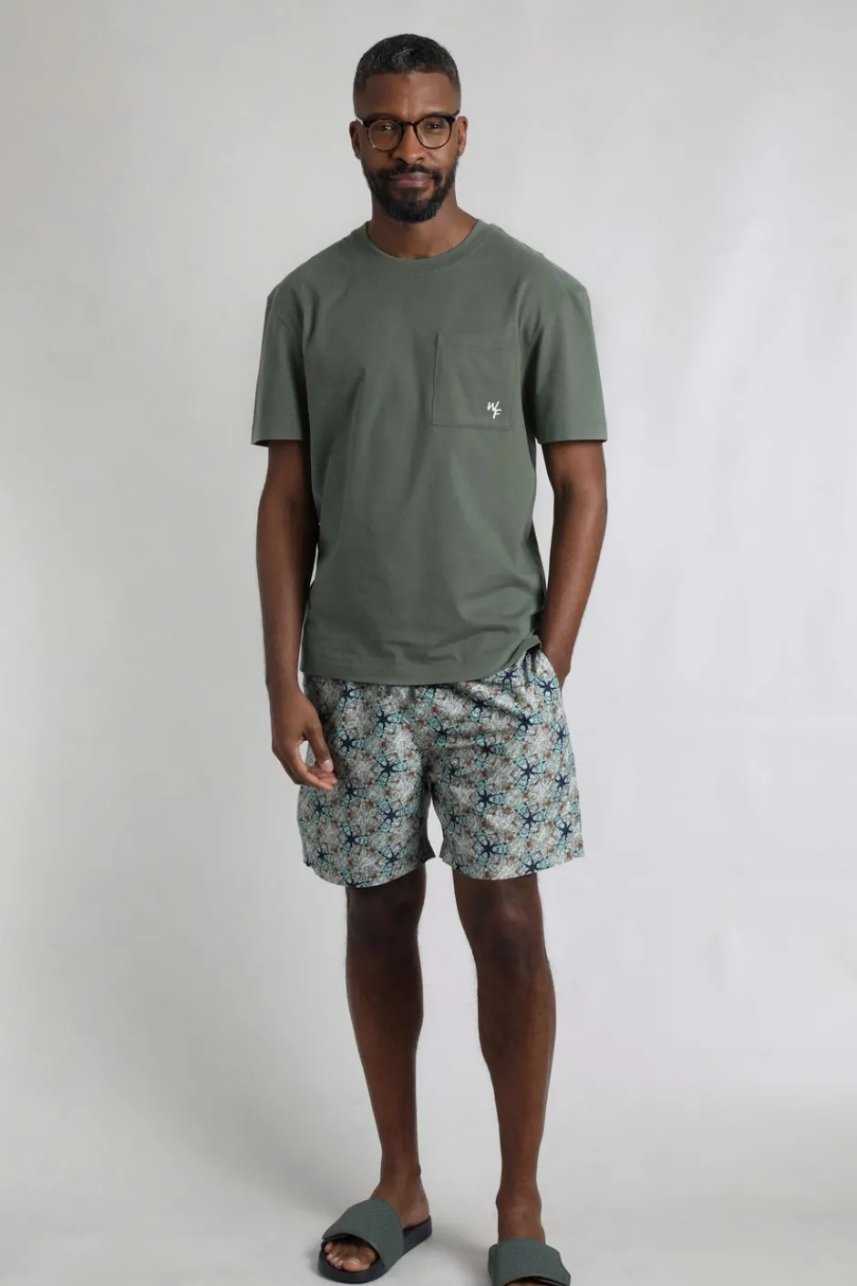 Weird Fish T-Shirts|Keaton Organic Cotton Super Soft Pocket T-Shirt Army Green