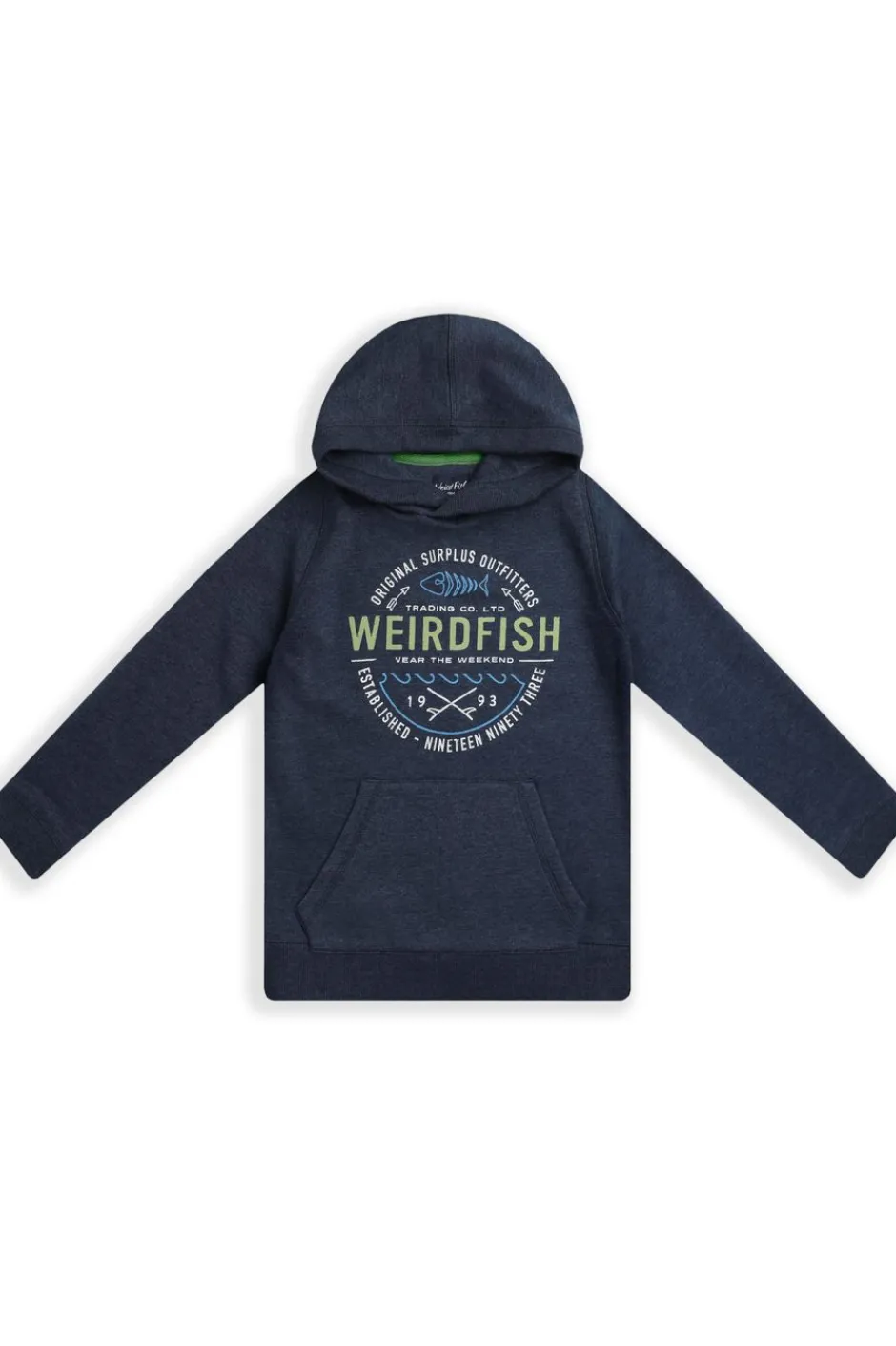Weird Fish Kids Fleece & Hoodies|Kelvin Kids Graphic Hoodie Navy