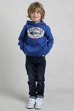 Weird Fish Kids Fleece & Hoodies|Kelvin Kids Graphic Hoodie Cobalt Blue