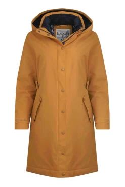 Weird Fish Coats, Jackets And Gilets|Kenzie Recycled Waterproof Coat Mustard
