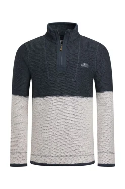 Weird Fish Sweatshirts & Hoodies|Kielder Eco 1/4 Zip Special Edition Macaroni Dark Navy